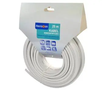 Kabel koncentryczny Reinston ESAT011 25m Biały