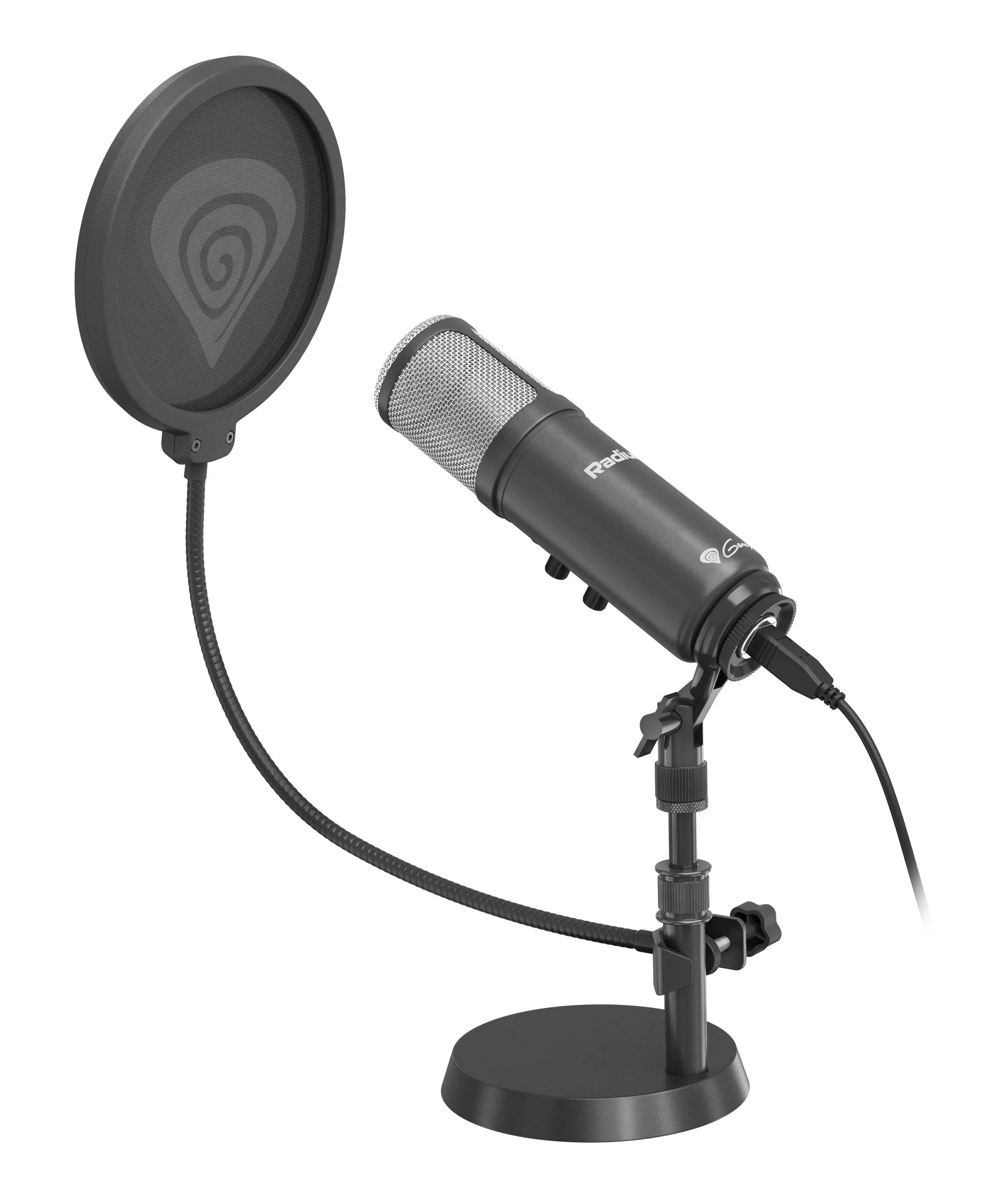 Mikrofon Genesis Radium 600 Przewodowy Pojemnościowy Czarny