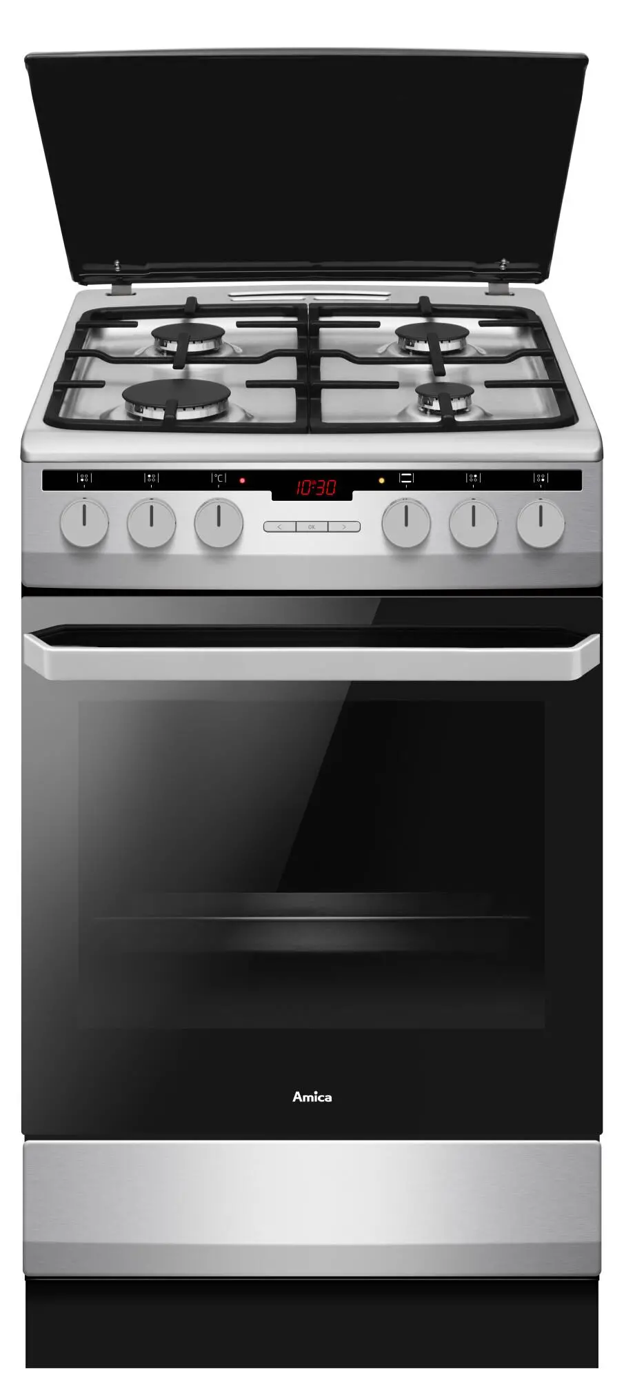 Kuchnia gazowo-elektryczna Amica 58GE3.43HZpTaDNAQ(Xx) Termoobieg Rożen