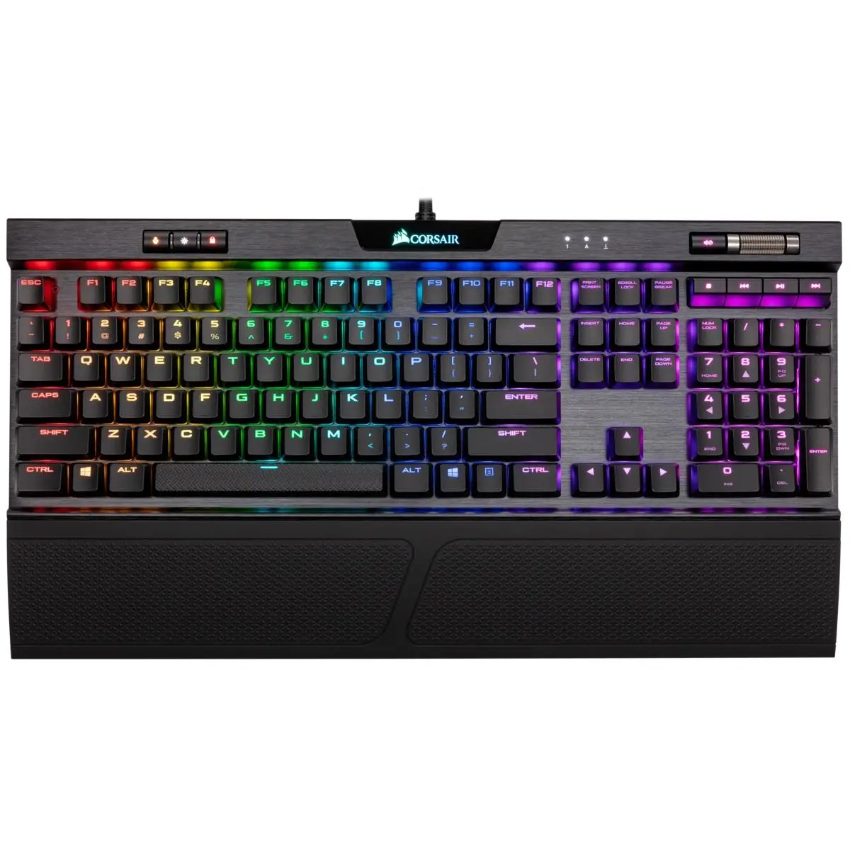 Klawiatura mechaniczna Corsair K70 RGB MK.2 Low Profile Rapidfire Cherry MX Czarny
