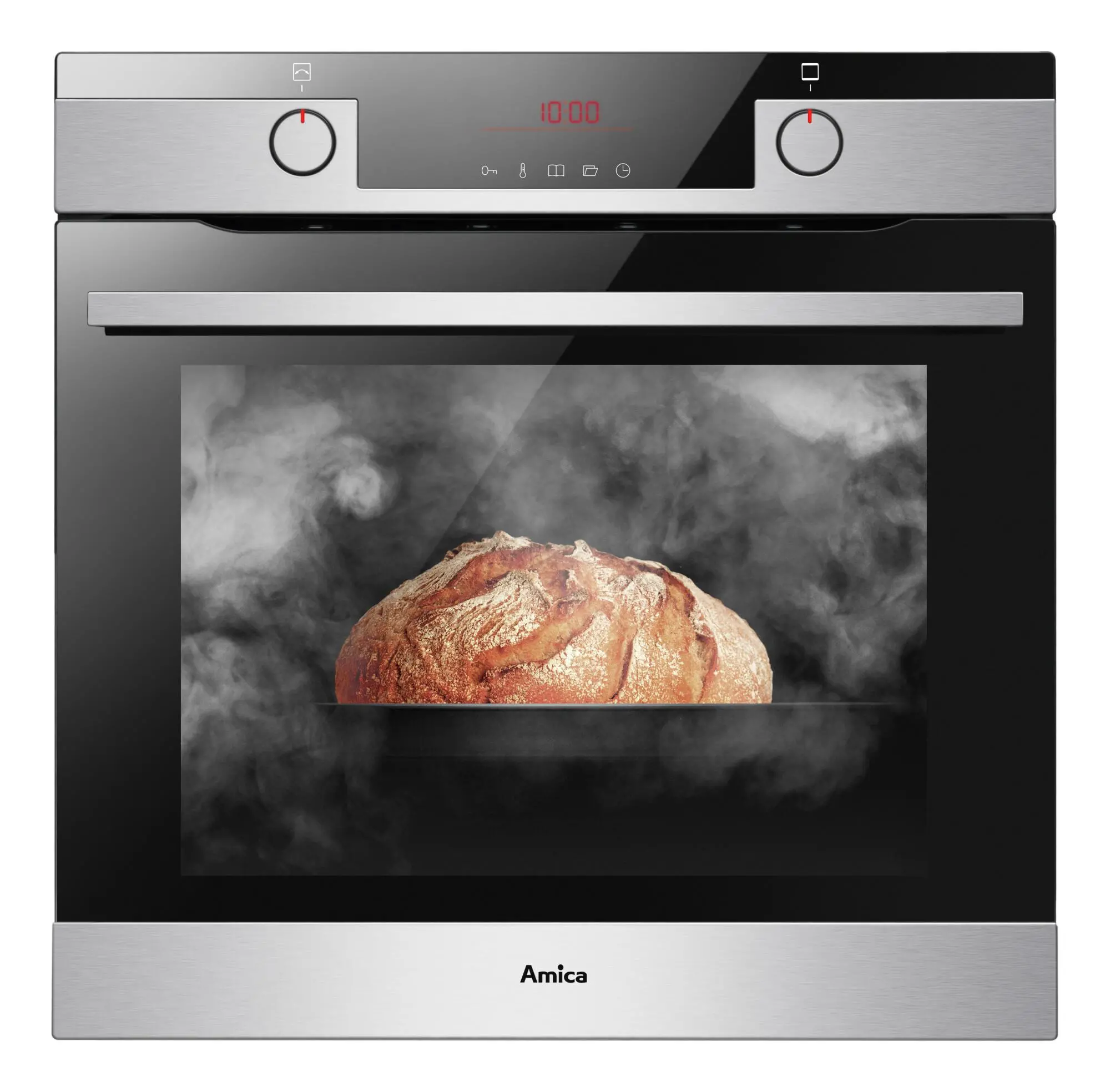 Piekarnik elektryczny parowy Amica ED47638XA+ X-Type OpenUP Termoobieg Srebrno-czarny