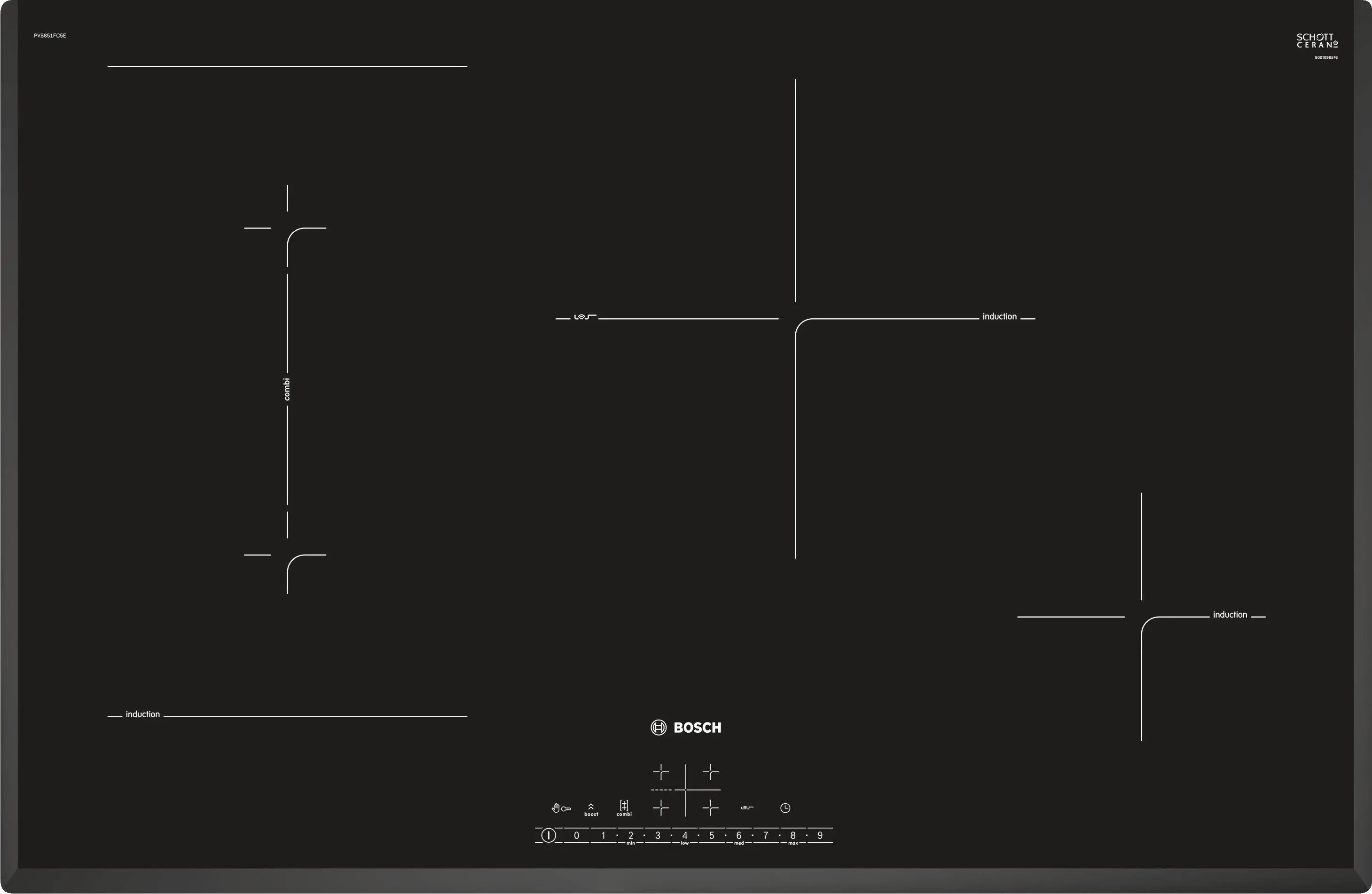 Płyta indukcyjna Bosch Serie 6 PVS851FB5E 80,2cm