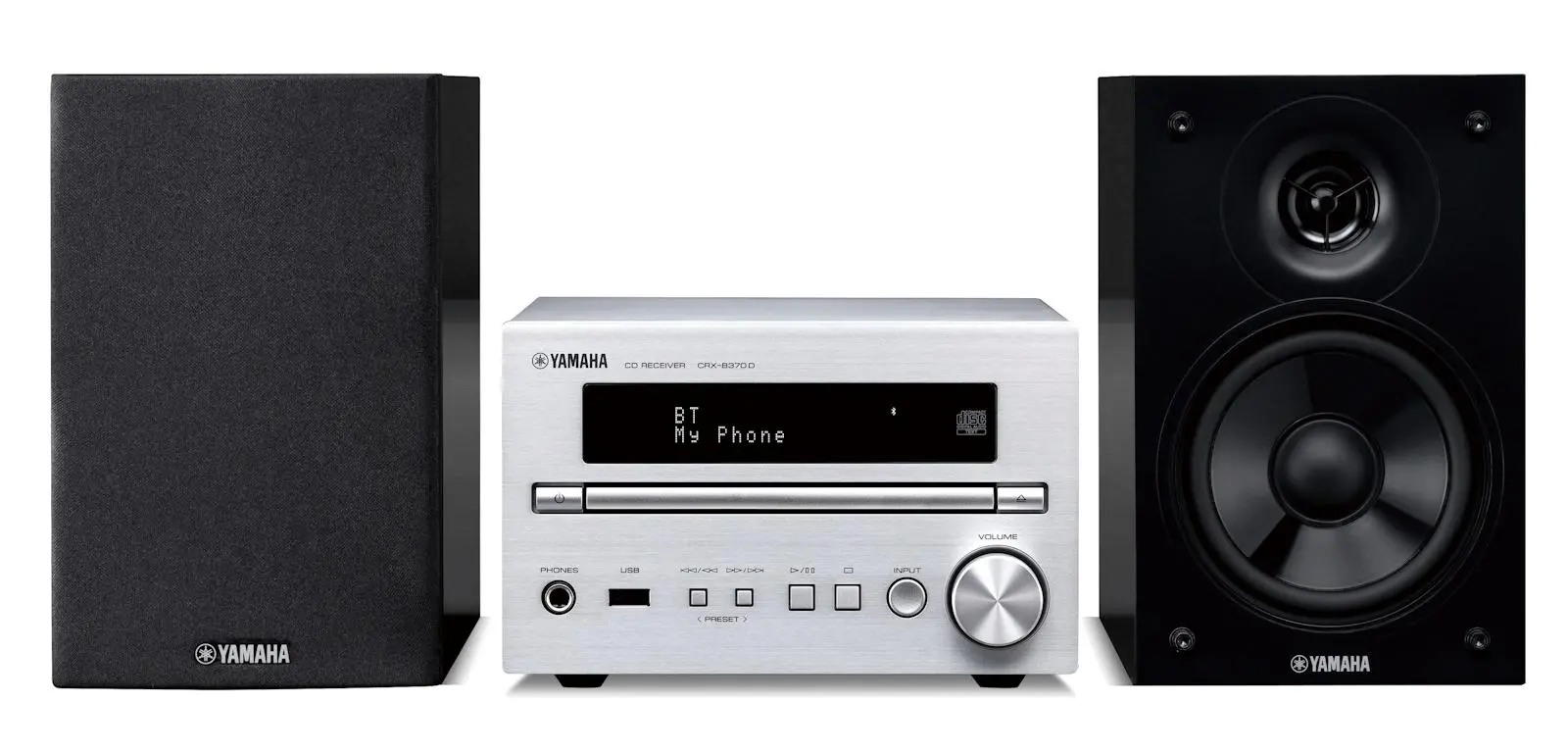 Wieża Yamaha PianoCraft MCR-B370D 40W Bluetooth Radio FM, DAB+ Srebrny