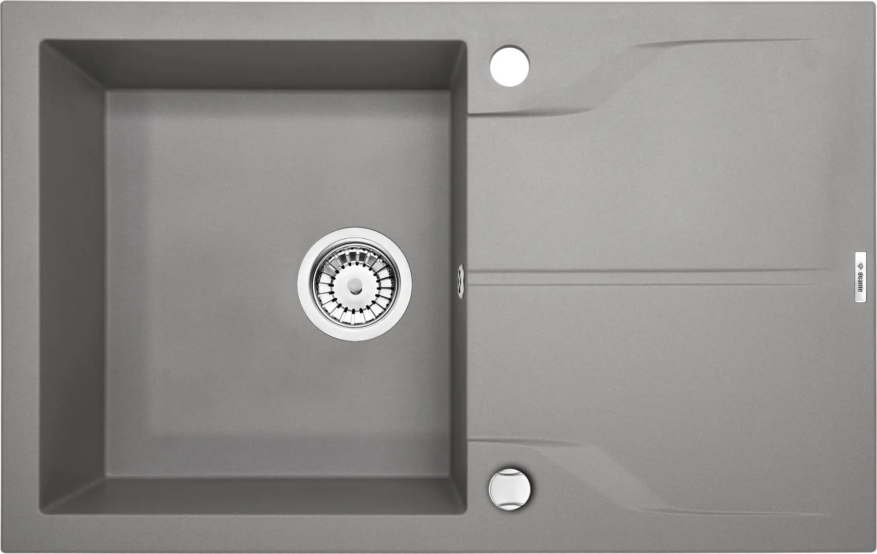 Zlewozmywak Deante Andante Flush ZQN S11F Granitowy Szary metalik