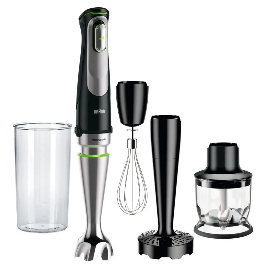 Blender Braun MultiQuick MQ9027 Omelette+ 1000W Szatkownica Końcówka do puree Końcówka do ubijania