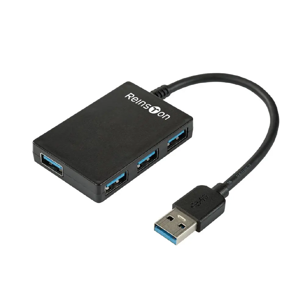 Hub USB Reinston EHUB02 Czarny 4 porty USB 3.0 pasywny