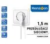 Przedłużacz Reinston EPRZ018 3 gniazda 1,5m Biały