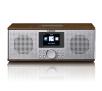 Radioodbiornik Lenco DIR-170 Radio FM DAB+ Internetowe Bluetooth Brązowo-srebrny