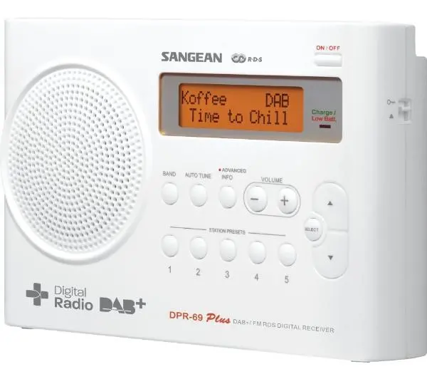 Sangean TRAVELLER 690 DPR-69 Radio FM DAB+ Biały - Kup na Raty - RRSO 0%