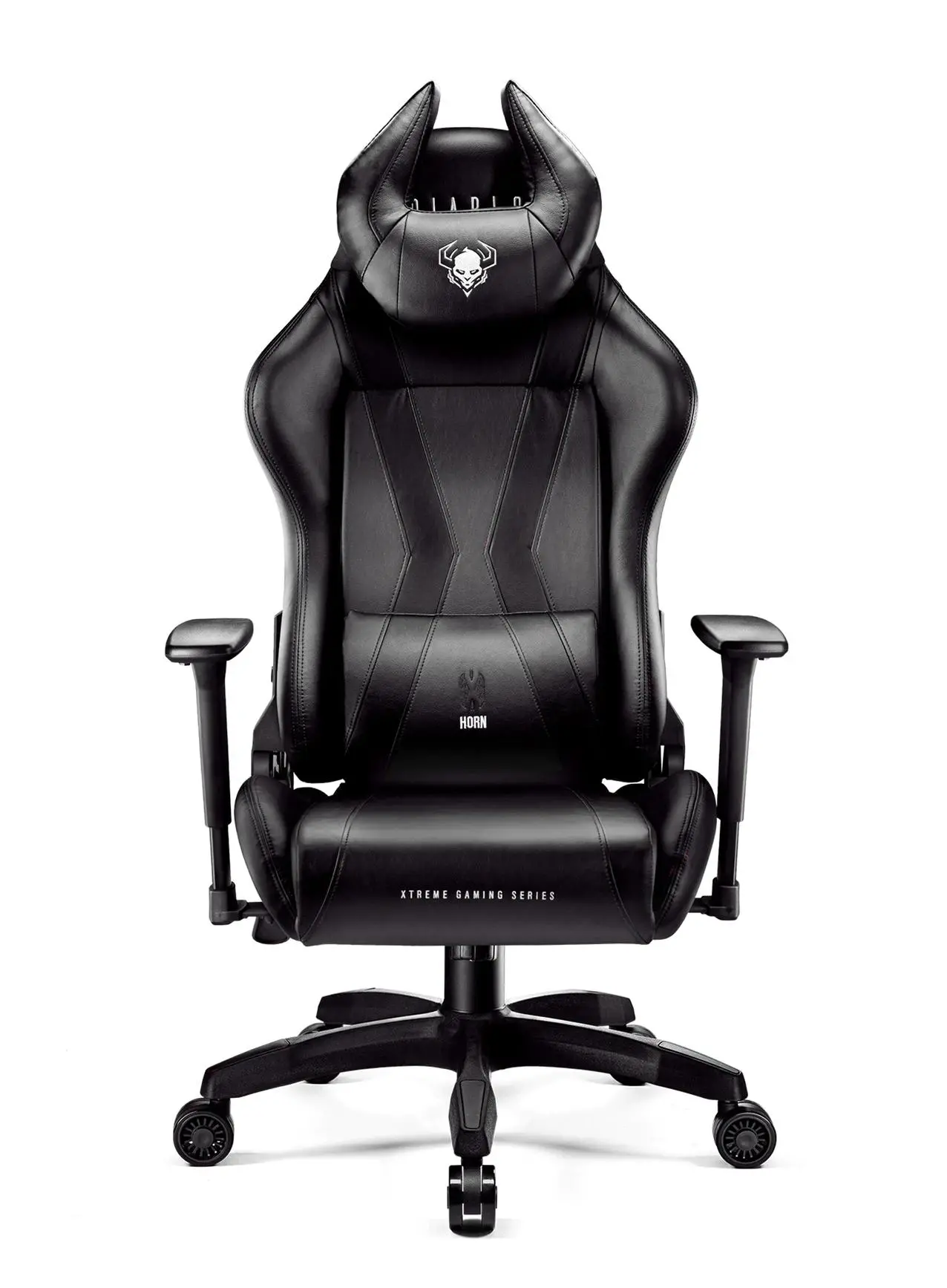 Fotel Diablo Chairs X-Horn 2.0 Normal Size Gamingowy do 160kg Skóra ECO Czarny