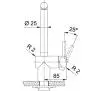 Bateria Franke Atlas Czarny Stal szlachetna