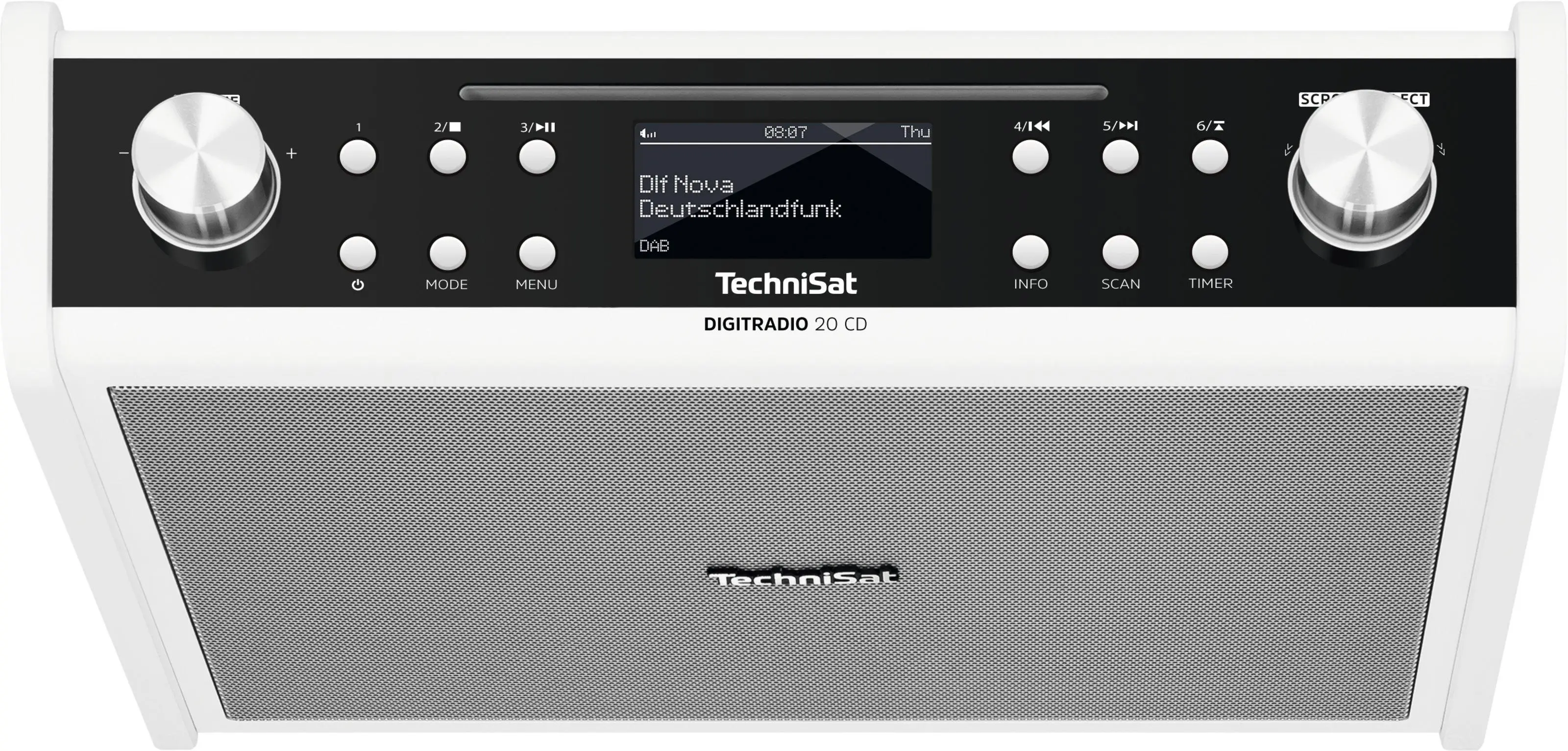 Radioodbiornik TechniSat DigitRadio 20 CD Radio FM DAB+ Biały