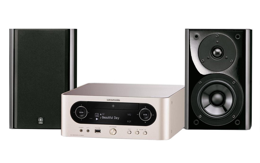 Wieża Marantz M-CR603 Melody Media (złoty) + NX-E700 (czarny)
