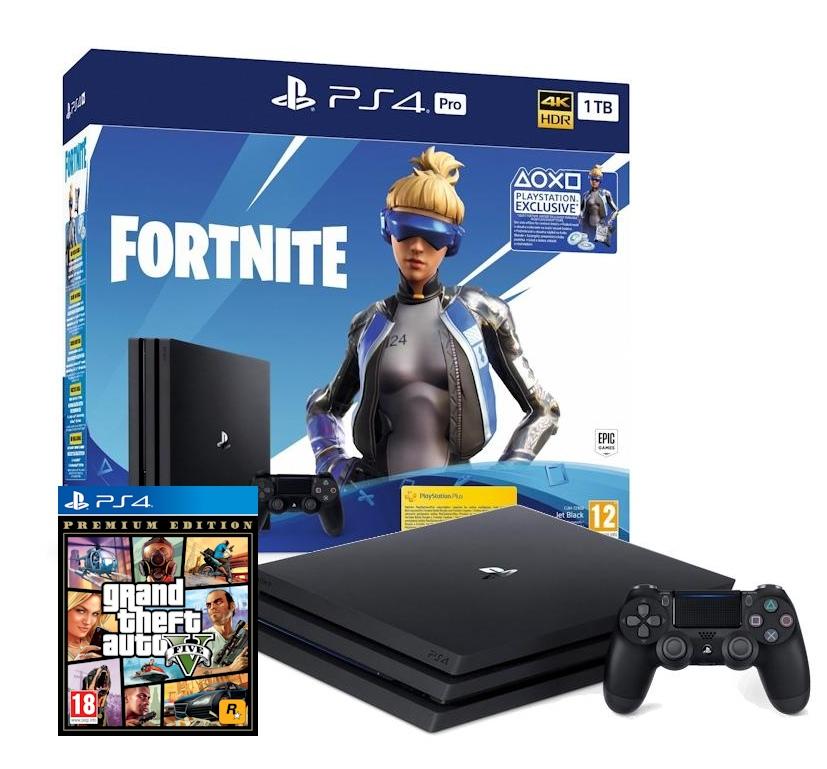 Konsola  Pro Sony PlayStation 4 Pro 1TB Fortnite Neo Versa Bundle + Grand Theft Auto V