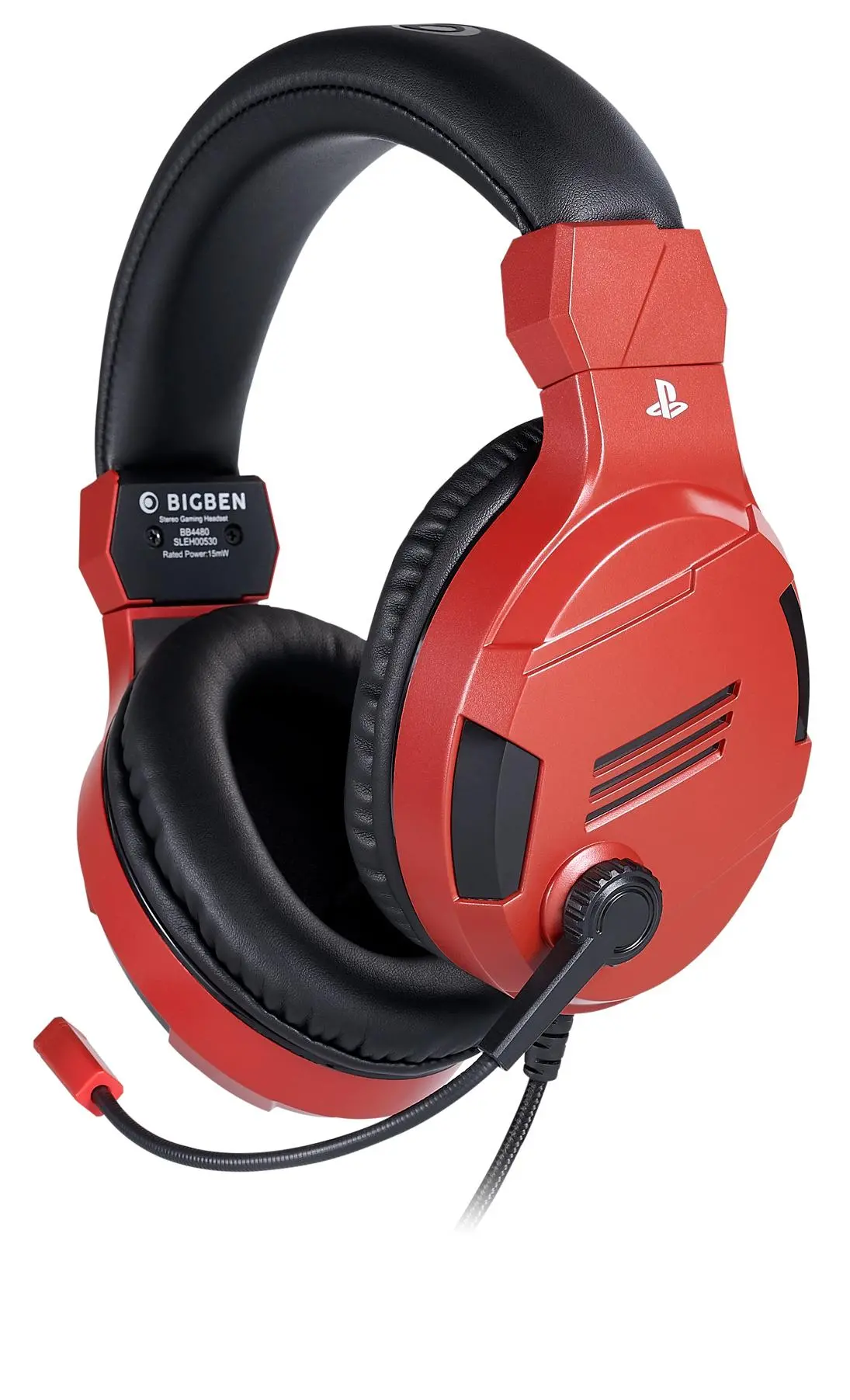 Słuchawki przewodowe z mikrofonem BigBen PS4 Gaming Headset V3 Nauszne Czerwony