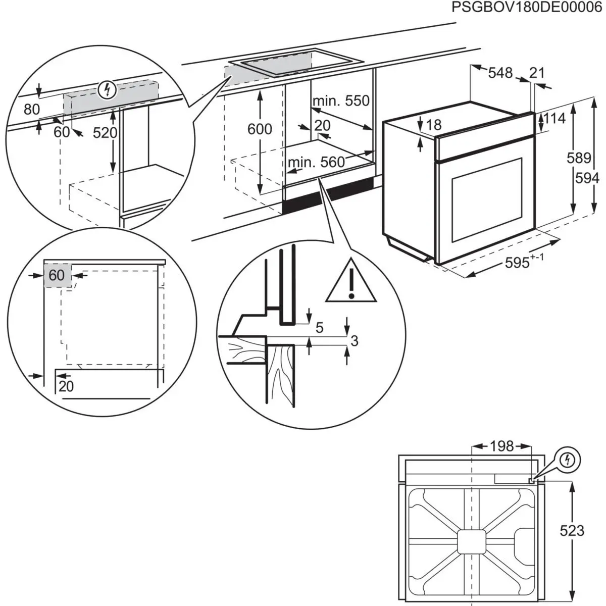 Фото Духовка електрична Electrolux EOF3H40X