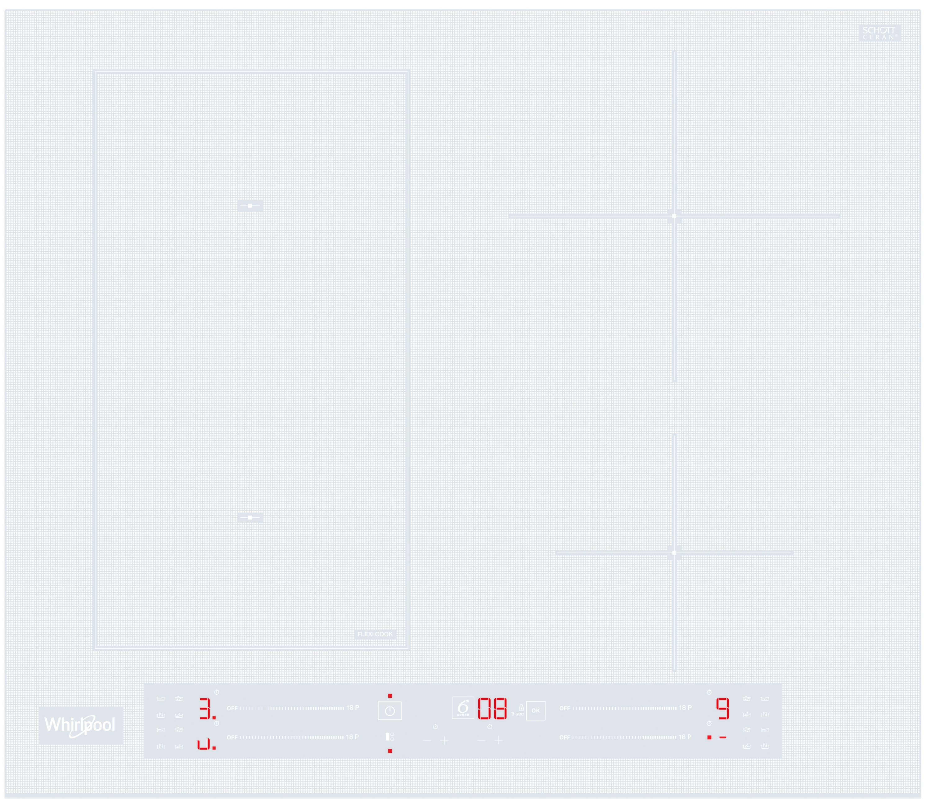 Płyta indukcyjna Whirlpool WL S5360 BF/W FlexiCook 59cm