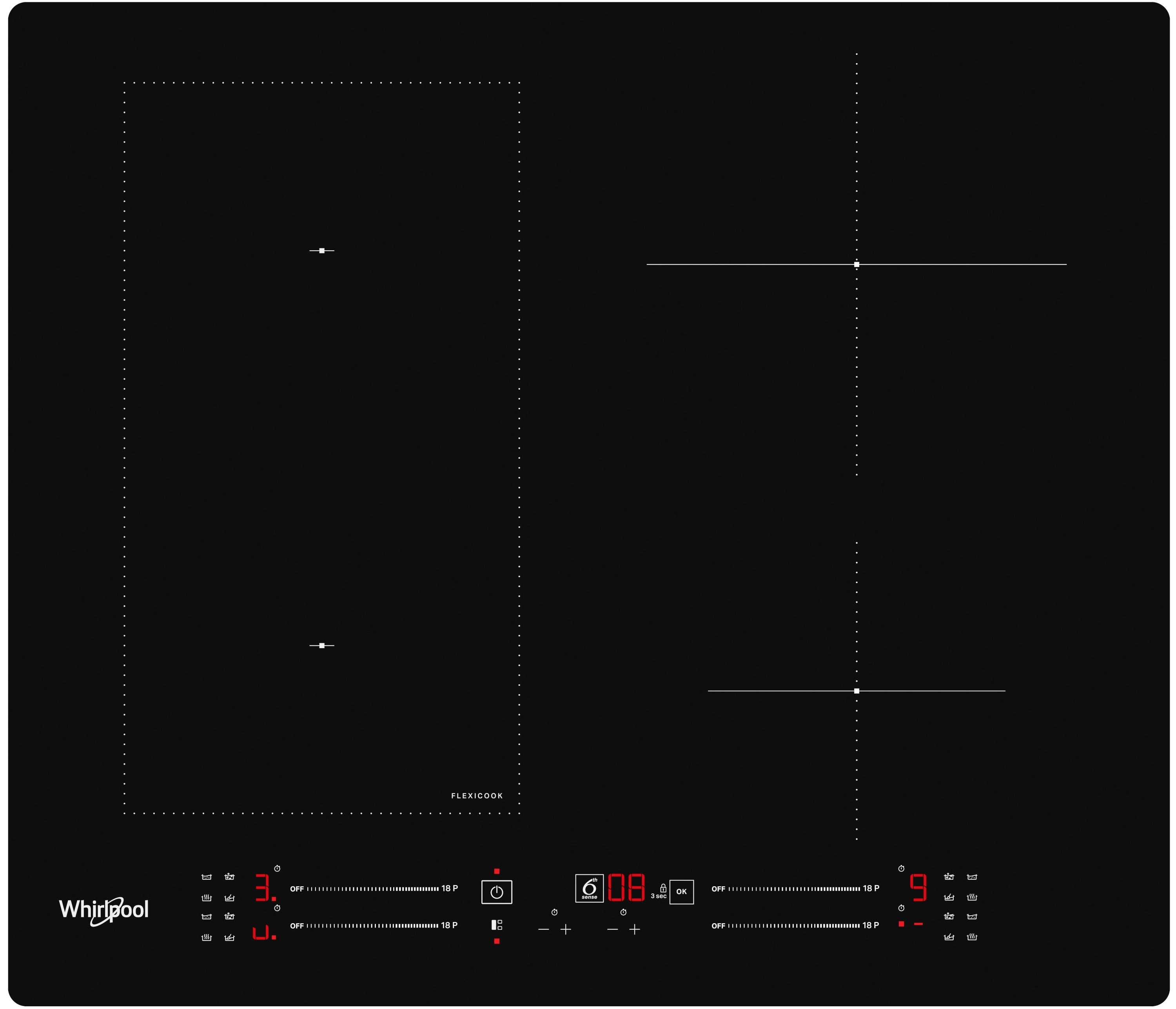 Płyta indukcyjna Whirlpool WL S7960 NE FlexiCook 59cm