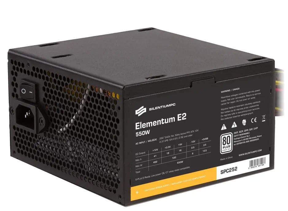 Zasilacz SilentiumPC Elementum E2 550W 80+