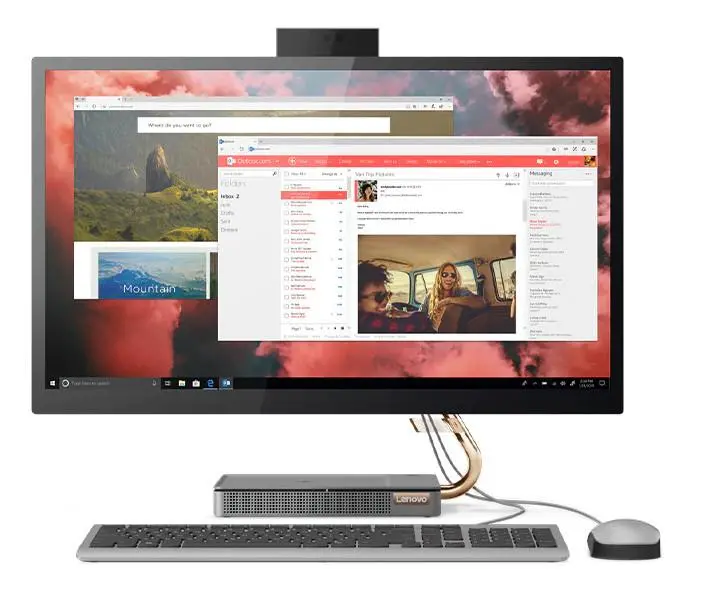 Komputer Lenovo Ideacentre A540-27ICB i5-9400T 27" 16GB RAM 512GB Dysk SSD RX560X Win10 Szary
