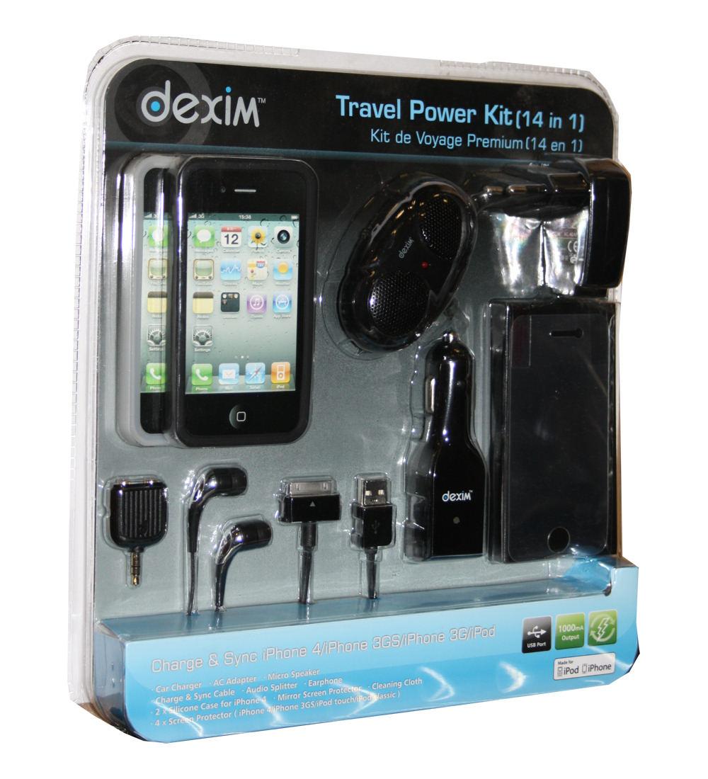 Zestaw Dexim DPA067C Travel Power Kit 14 w 1 (czarny)