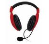 Słuchawki przewodowe z mikrofonem Vakoss SK-601KR - czerwony