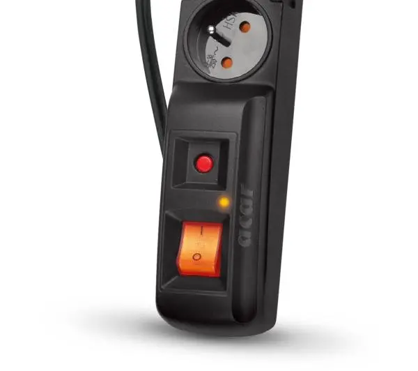 Acar F5 PRO 5 gniazd 3m Czarny