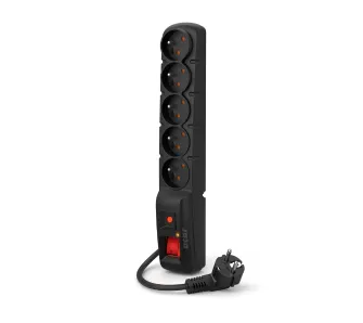 Listwa Acar F5 5 gniazd 5m Czarny