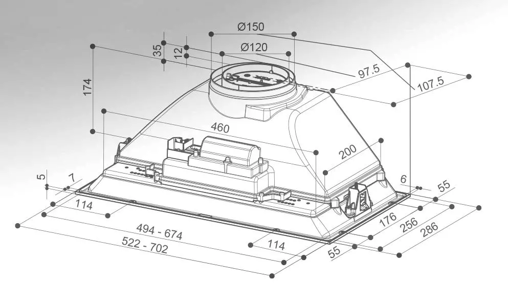 фото Витяжка вбудована Faber Inka Smart C 52 Inox