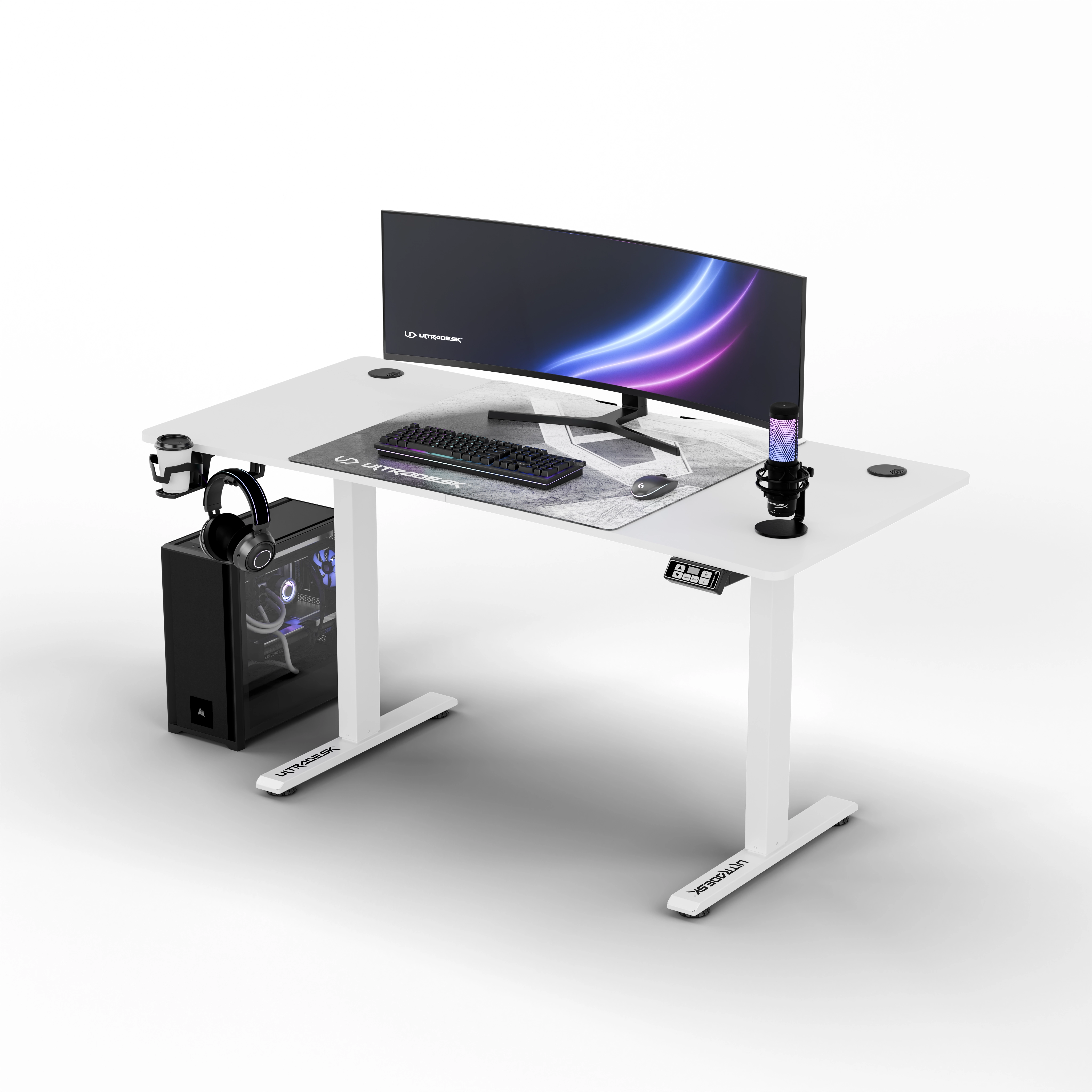 Biurko Ultradesk LEVEL V2 140cm Regulacja wysokości Biały