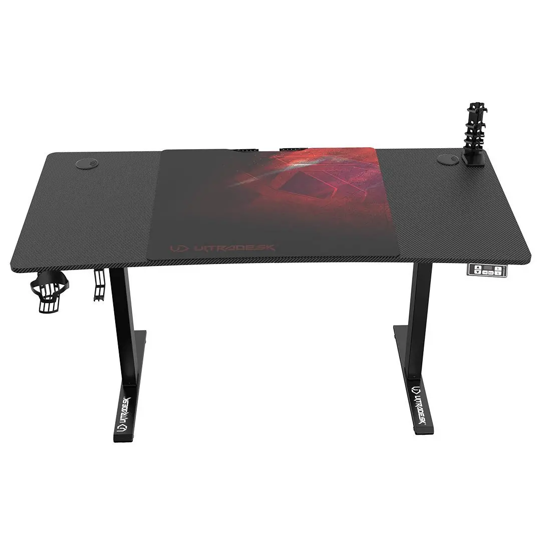 фото Геймерський ігровий стіл Ultradesk Level V2 Black/Red