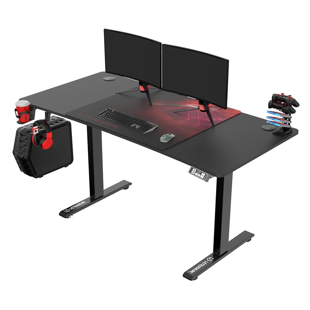 фото Геймерський ігровий стіл Ultradesk Level V2 Black/Red