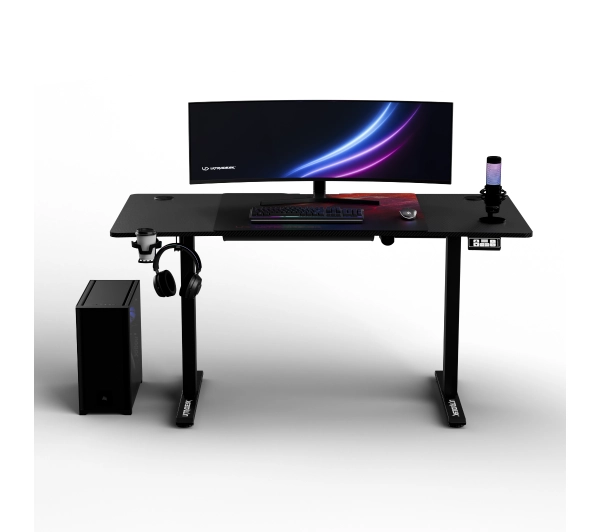Ultradesk LEVEL V2 140cm Regulacja wysokości Czarno-czerwony - Kup na Raty - RRSO 0%