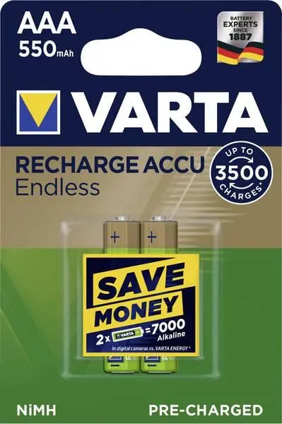 Akumulatorki VARTA Rechargeable ACCU Endless AAA 550mAh 2szt.