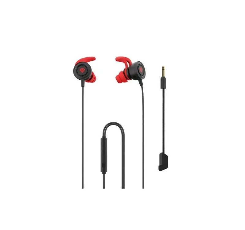 Słuchawki przewodowe z mikrofonem Genesis Oxygen 200 Douszne Czarno-czerwony