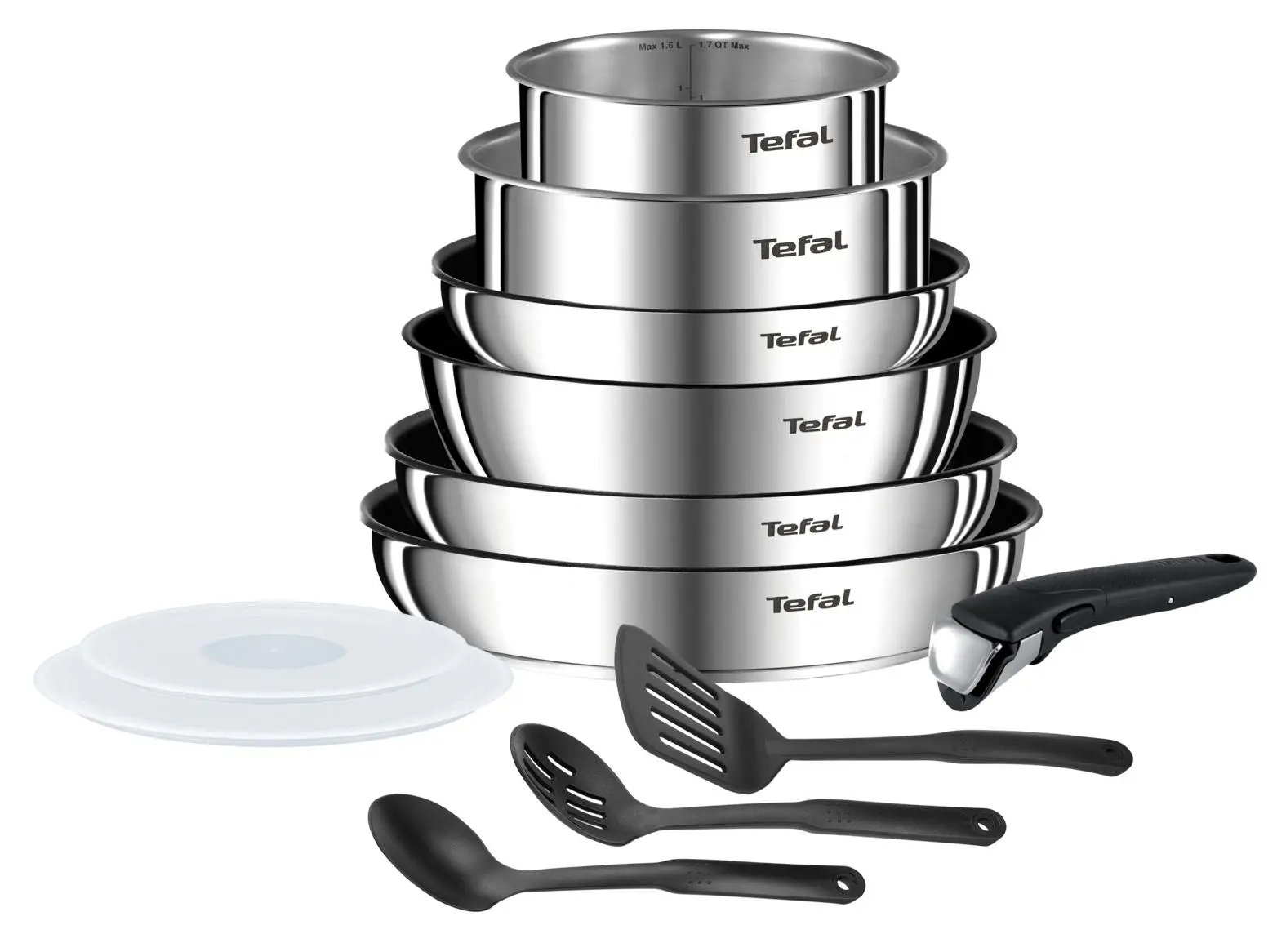 Zestaw garnków Tefal Ingenio Emotion L948SC04 Indukcja Stal nierdzewna 12 elementów