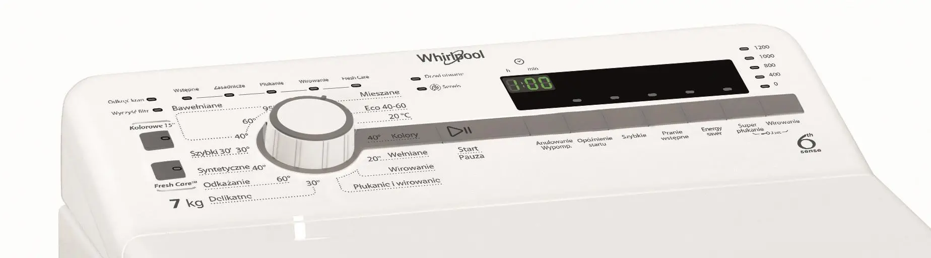 Pralka Whirlpool TDLR7220SSPLN ładowana od góry