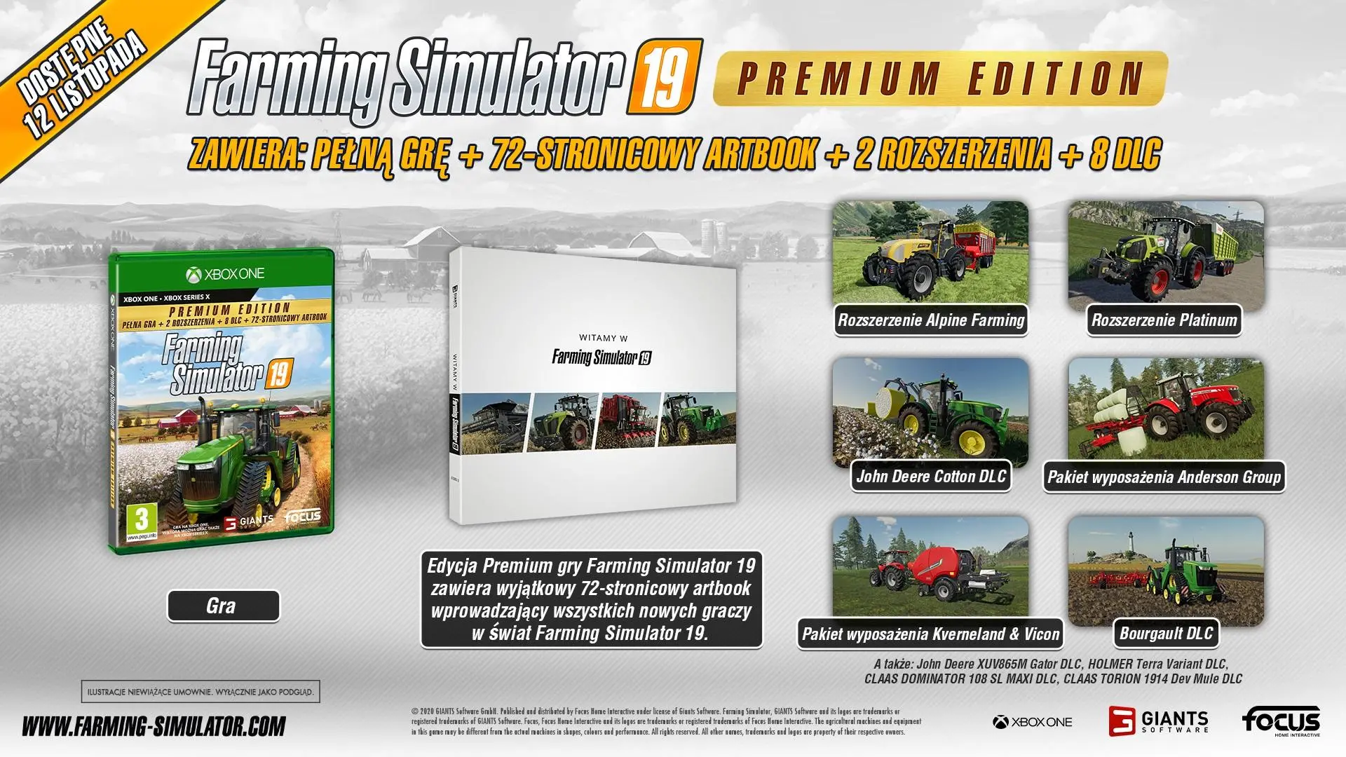 Farming Simulator 19 Edycja Premium Gra na Xbox One (Kompatybilna z Xbox Series X)