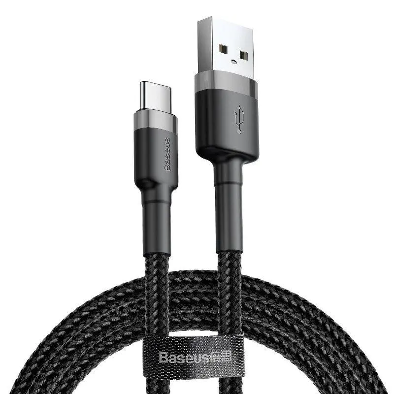 Kabel Baseus USB-C Cafule 2A 3m Szaro-czarny
