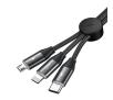 Kabel Baseus USB 3w1  Car Co-sharing Micro / USB-C / Lightning, 3.5A 1m (czarny)
