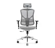 Diablo Chairs V-Basic Normal Size Biurowy do 150kg Tkanina Biało-szary-Zdjęcie-0