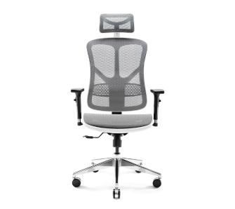 Fotel Diablo Chairs V-Basic  Normal Size Biurowy do 150kg Tkanina Biało-szary