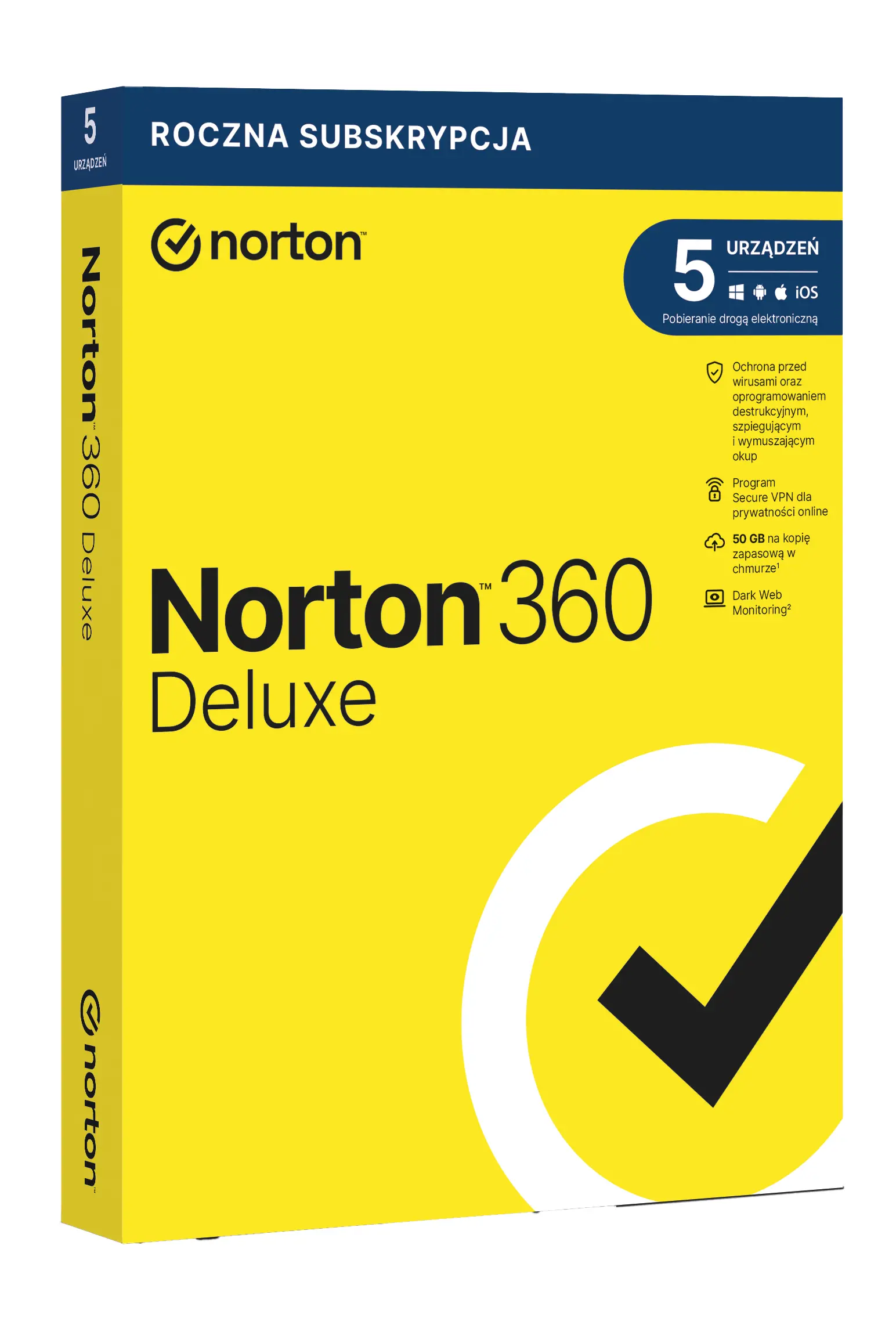 Antywirus Norton 360 Deluxe 50GB 5 Urządzeń/1 Rok