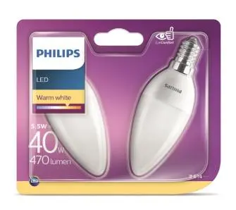 Żarówka LED Philips 5,5W (40W) E14 2szt.