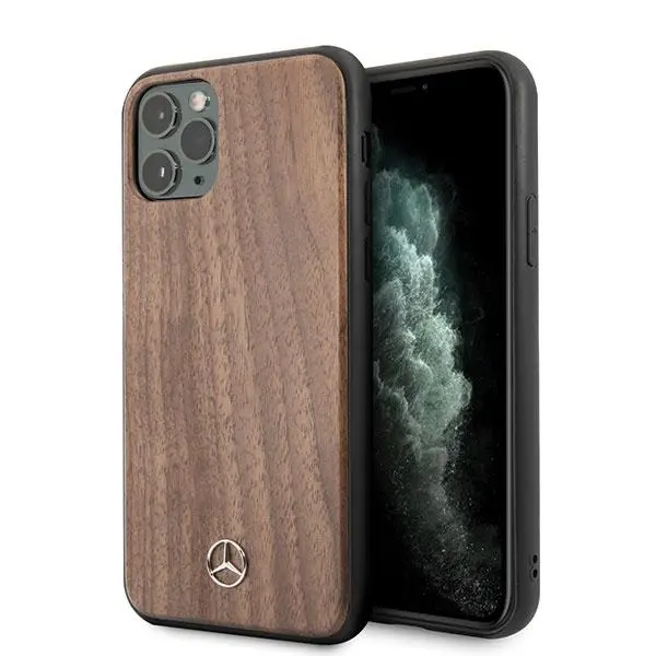 Etui Mercedes-Benz Wood Line Walnut MEHCN65VWOLB do iPhone 11 Pro Max