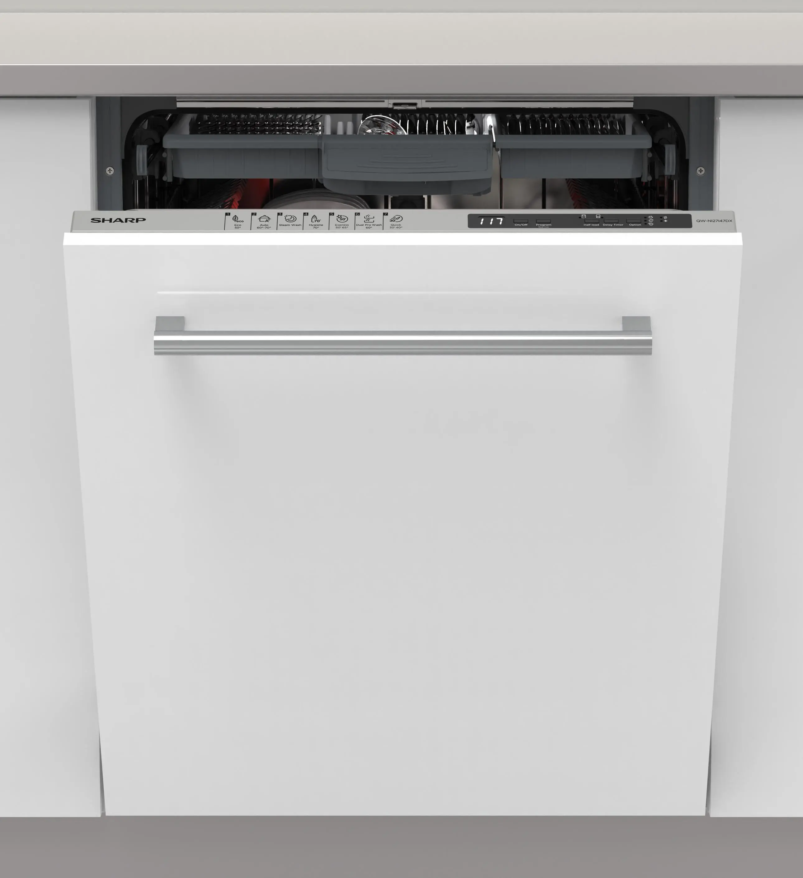 Zmywarka Sharp QW-NI27I47DX-DE 60cm Szuflada na sztućce - Opinie, Cena -  RTV EURO AGD