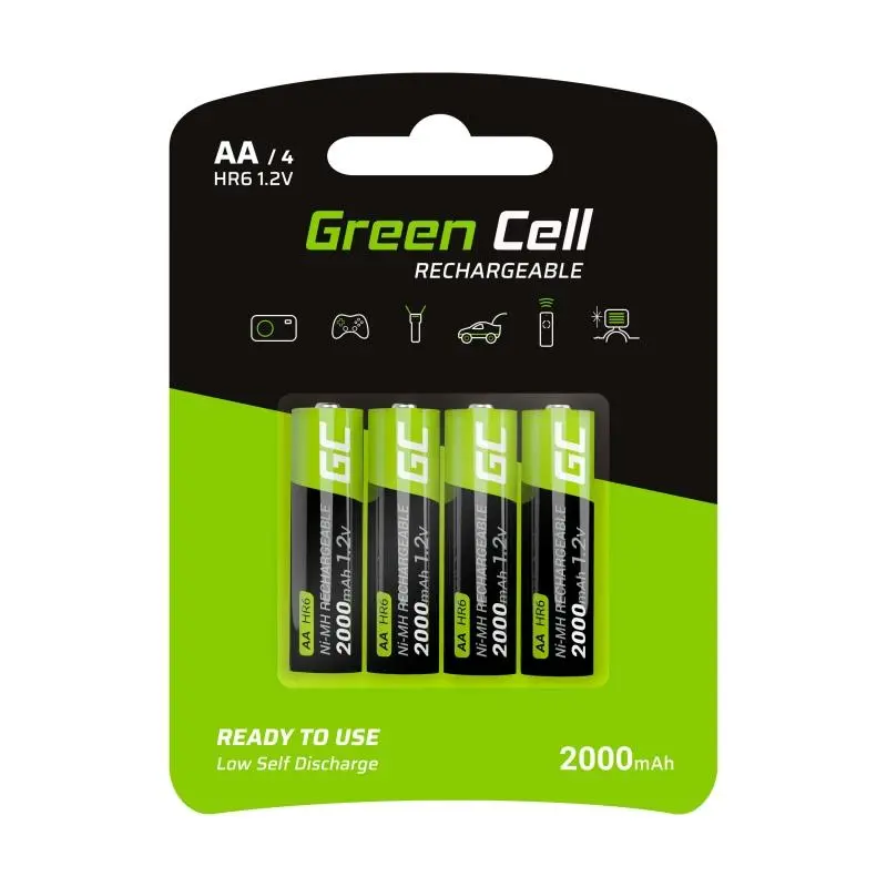 Akumulatorki Green Cell GR02 AA 2000mAh 4szt.