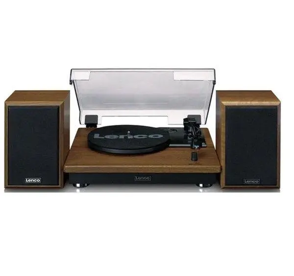 Gramofon Lenco LS-100WD Manualny Napęd paskowy Przedwzmacniacz Bluetooth Brązowy + głośniki