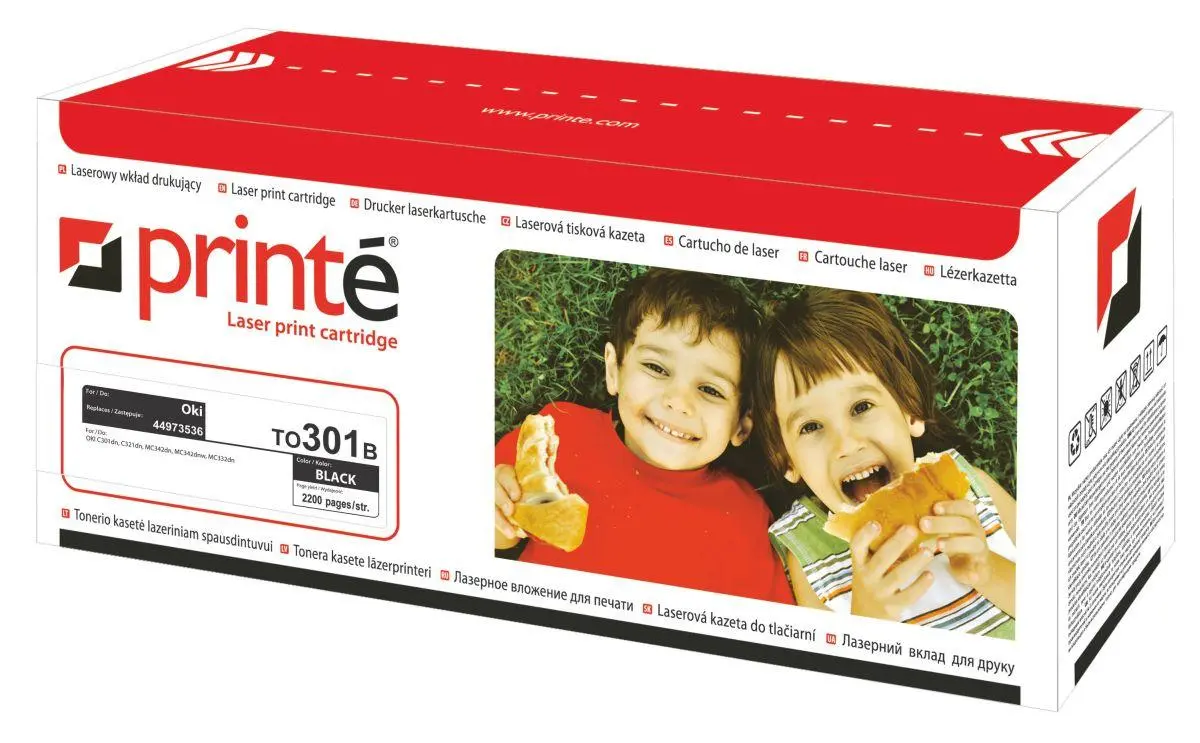 Toner Printe TO301B (zamiennik 44973536) Czarny