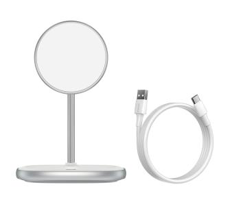 ładowarka indukcyjna Baseus Swan MagSafe z ładowarką indukcyjną do iPhone 12 (biały)